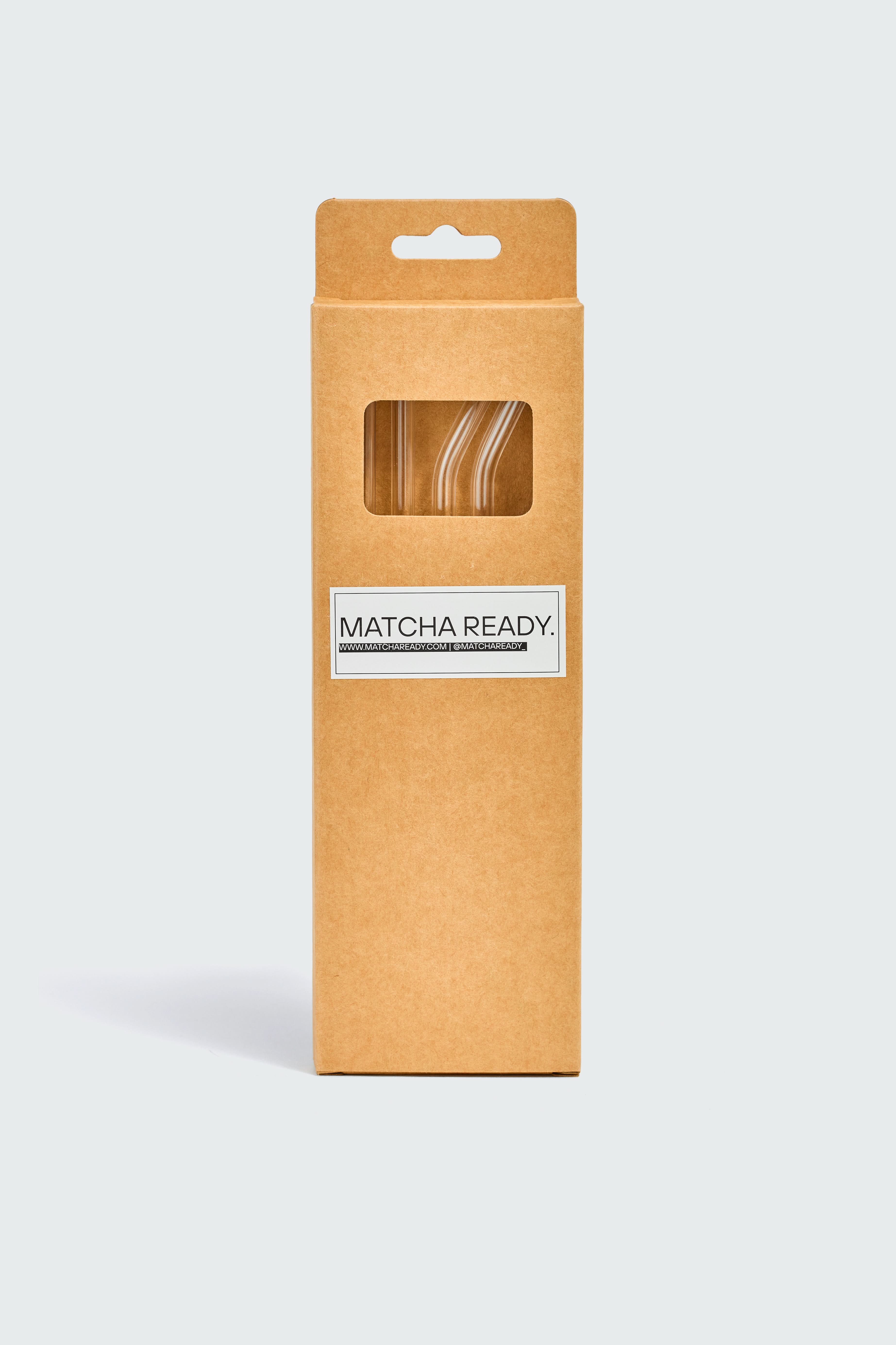 Set of four reusable matcha scoops with cleaning brush from matcha ready, perfect for preparing and serving matcha tea.