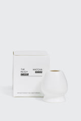 White bamboo matcha whisk holder from Matcha Ready, showcasing a sleek, natural bamboo design for storing matcha accessories.