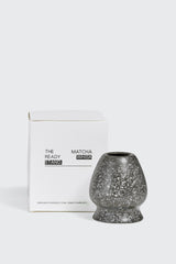 Dark gray bamboo matcha whisk holder from Matcha Ready, designed for organizing matcha accessories naturally and stylishly.