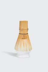 White bamboo matcha whisk holder from Matcha Ready, designed to hold and organize matcha accessories in a natural, elegant style.